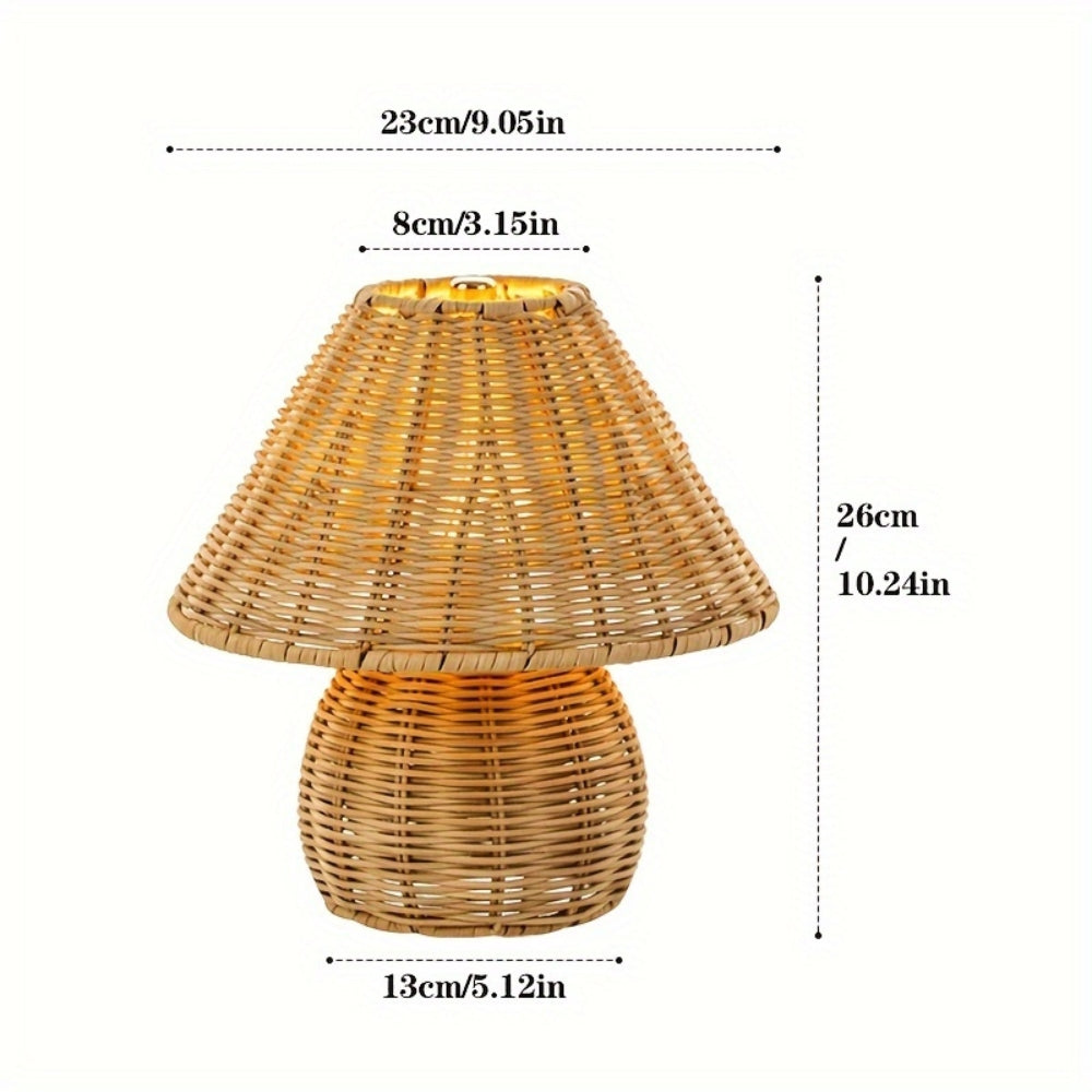 Noya Rattan Table Lamp Home Decor — size and scale reference