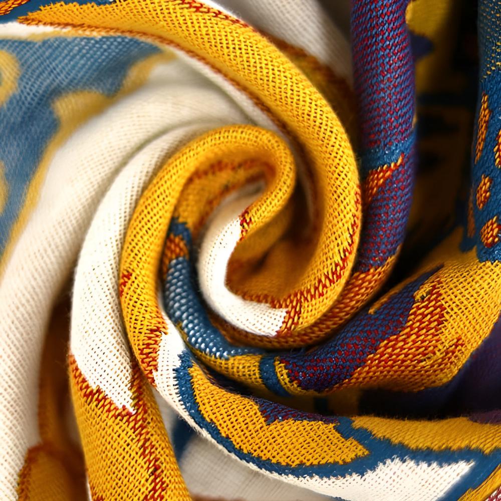 Blooming Flowers Reversible Bath Towel — product detail view