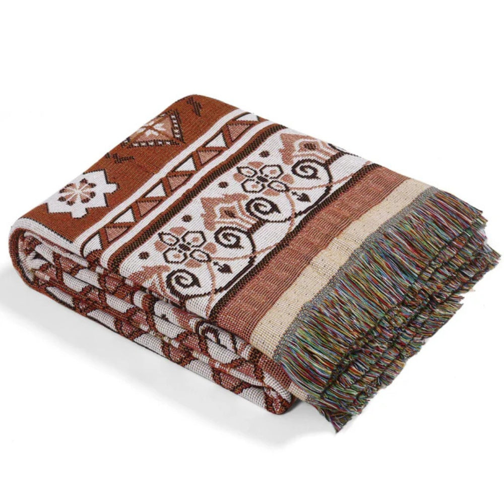 Bohemian Desert Mirage Throw Blanket — alternate angle view