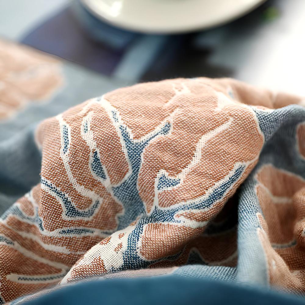 Botanical Bliss Cotton Blanket — product in use
