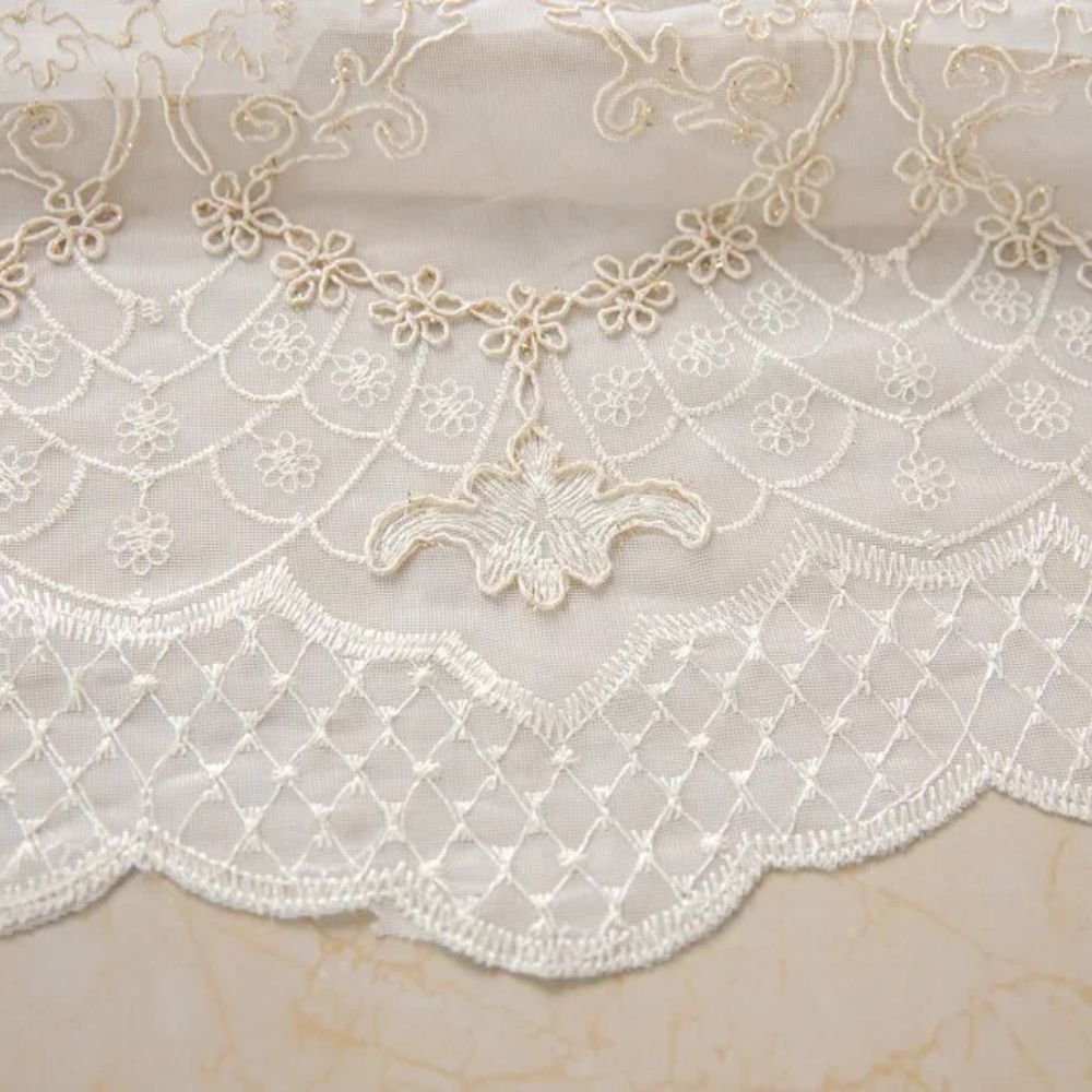 Elyvia Embroidered Classic Sheer Lace Curtain — lifestyle shot