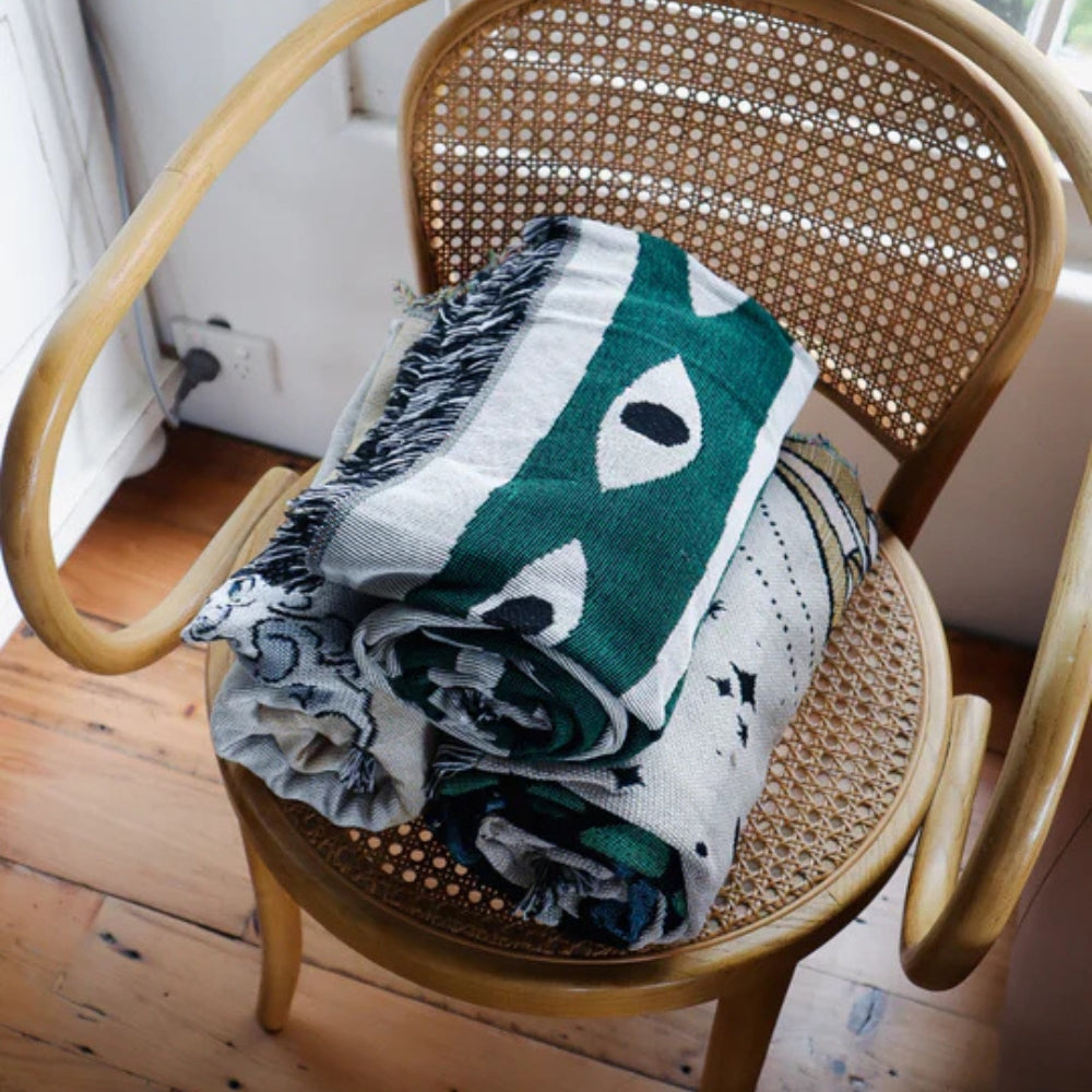 Snake Labyrinth Throw Blanket — product close-up