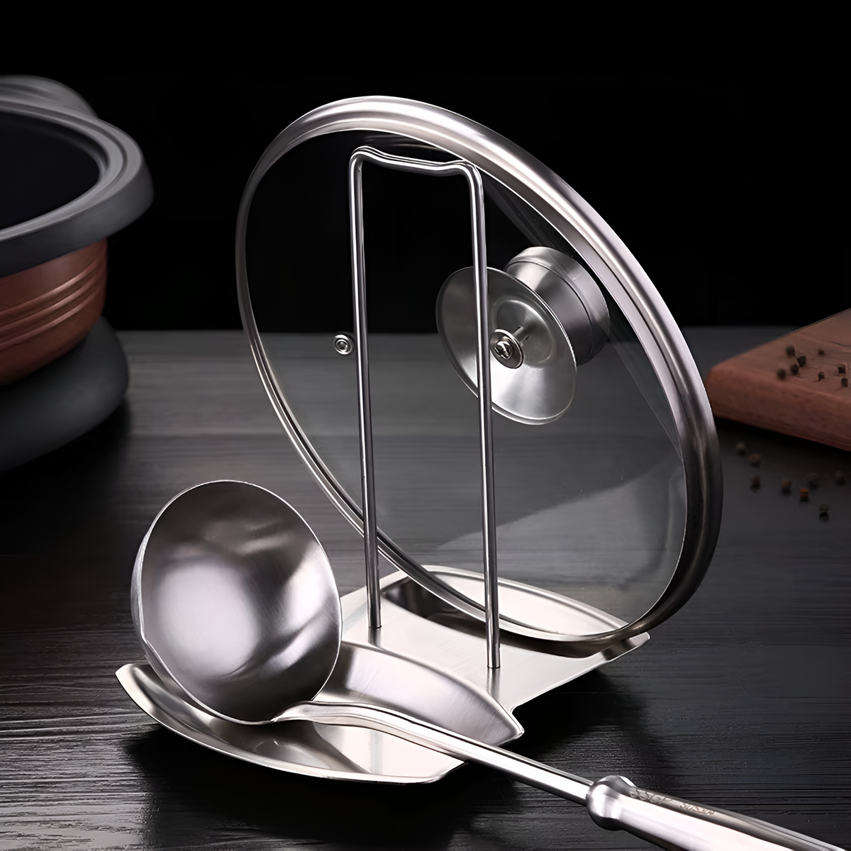 Sleek Pot Lid Holder Rack — product detail view