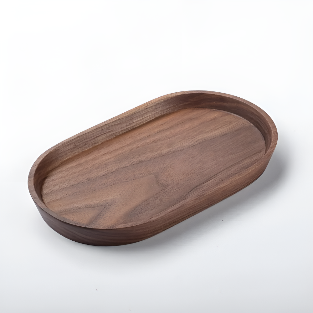 Natural Grain Wooden Serving Tray — product detail view