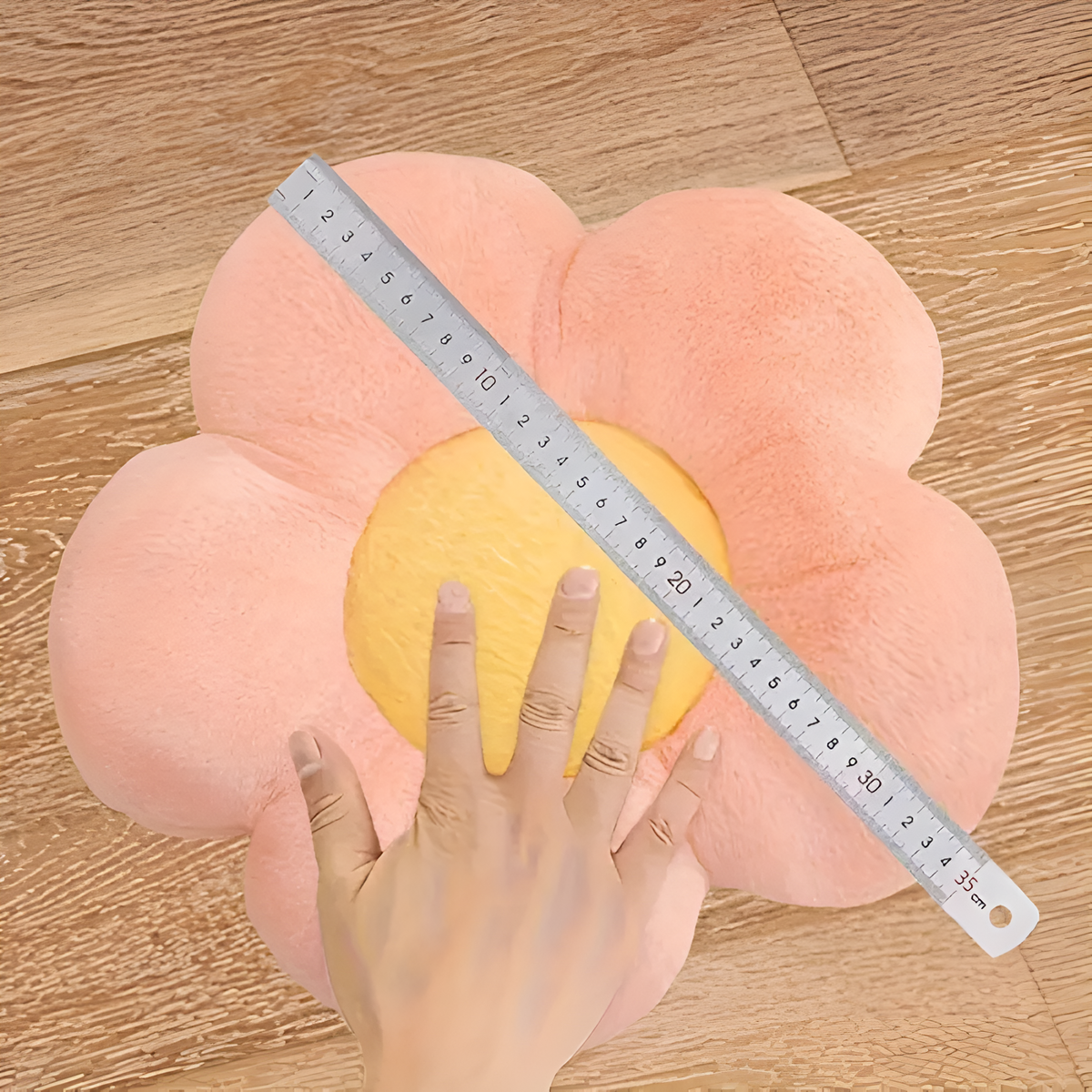 Plush Flower Seating Cushion — product detail view