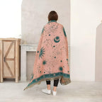 Sun Moon Stars Celestial Blanket — lifestyle shot