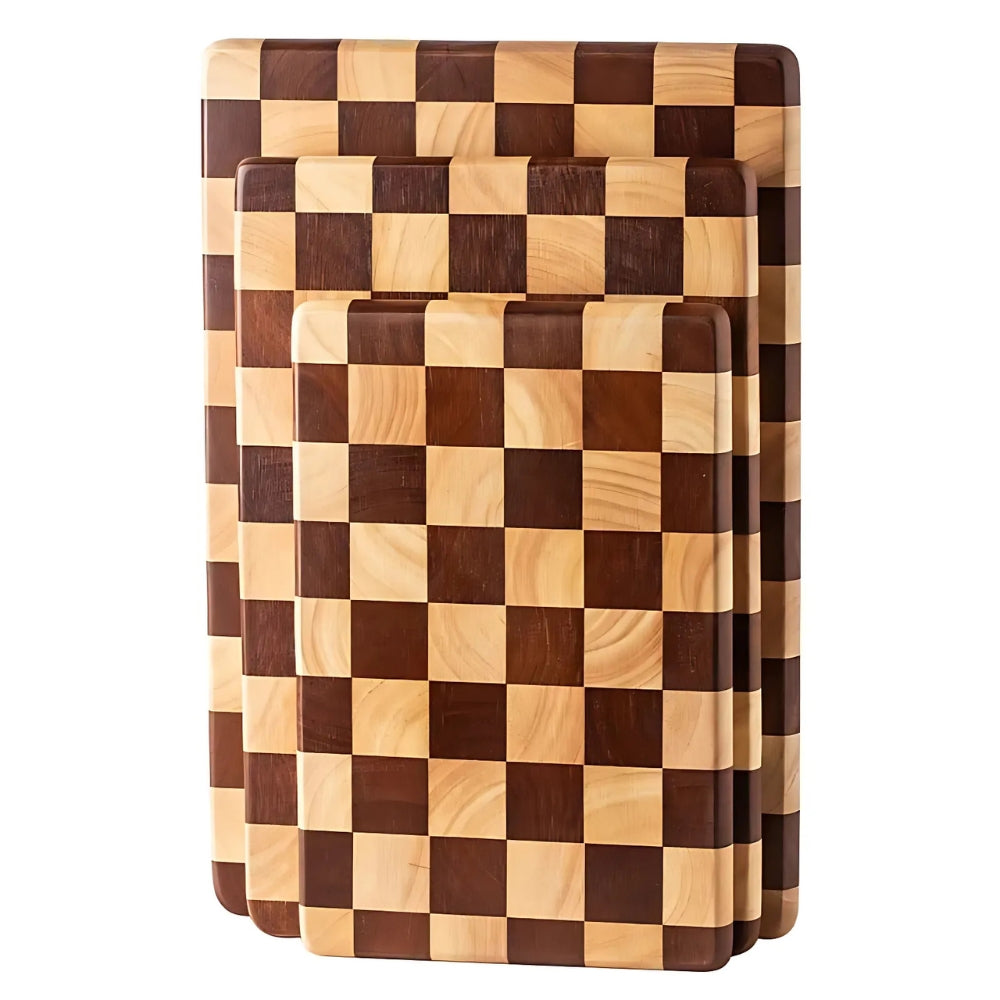 Chess-Inspired Acacia Wood Chopping Board — alternate angle view