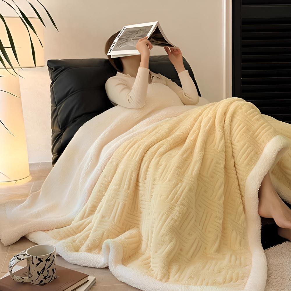 Plush Paradise Sherpa Blanket™️ — lifestyle shot