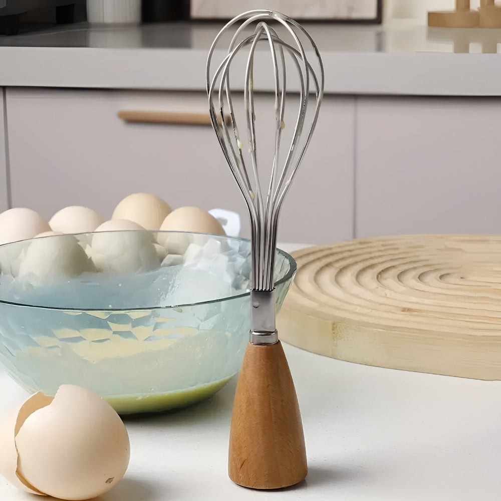 Mini Whisk with Wooden Grip — main product photo