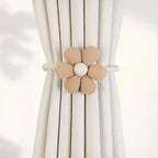 Delicate Flower Magnetic Curtain Tie Back | 2Pcs Set — alternate angle view