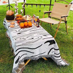 Marble Woven Throw Blanket — product in use