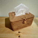 Handwoven Rattan Tissue Box — view 2