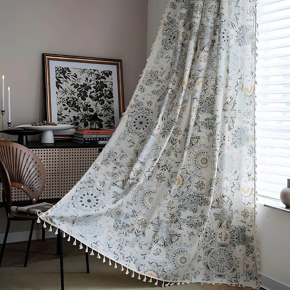 Botanical Bliss Tassel Curtain — main product photo
