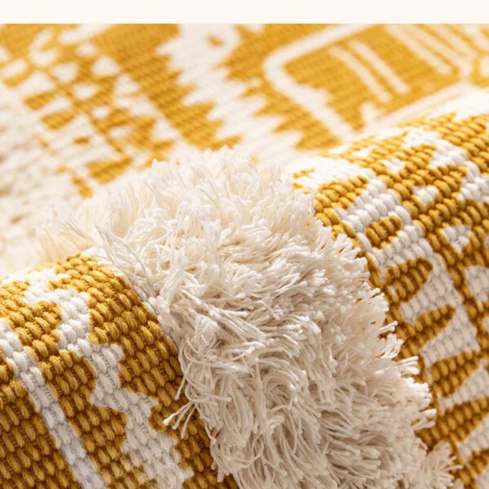 Lustre Fringe Bohemian Rug — product in use