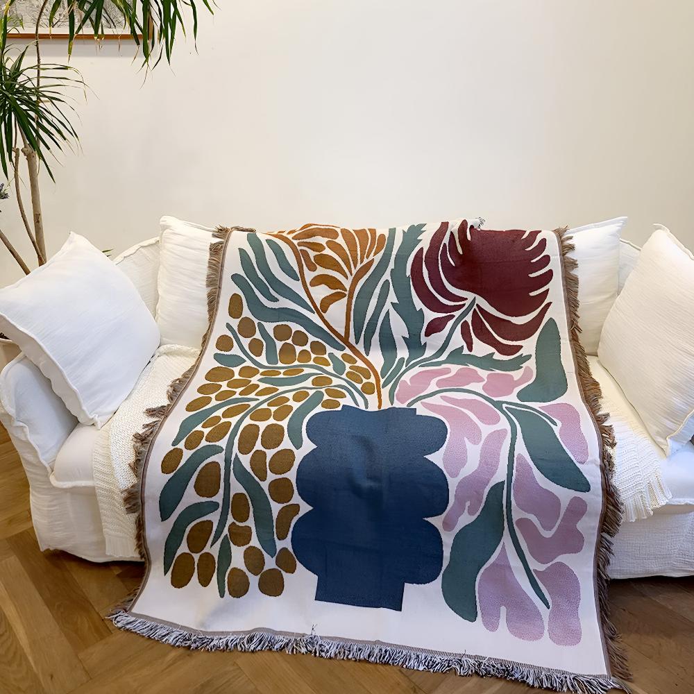 Floravase Woven Throw — product close-up