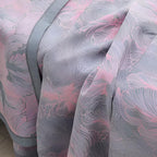 Flower Print Flax Throw — product close-up