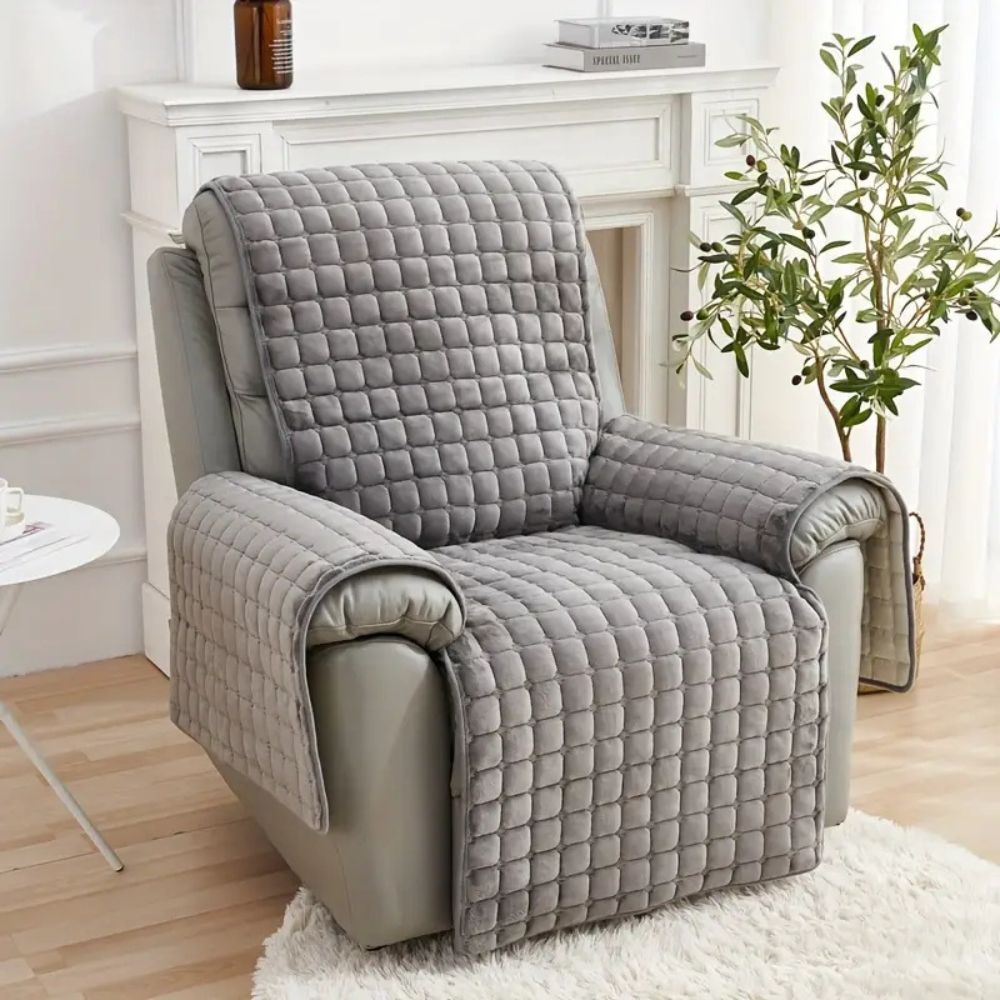 Velvet Grid Recliner Cover — additional view