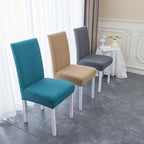 Sylva Jacquard Velvet Stretch Dining Chair Cover — main product photo