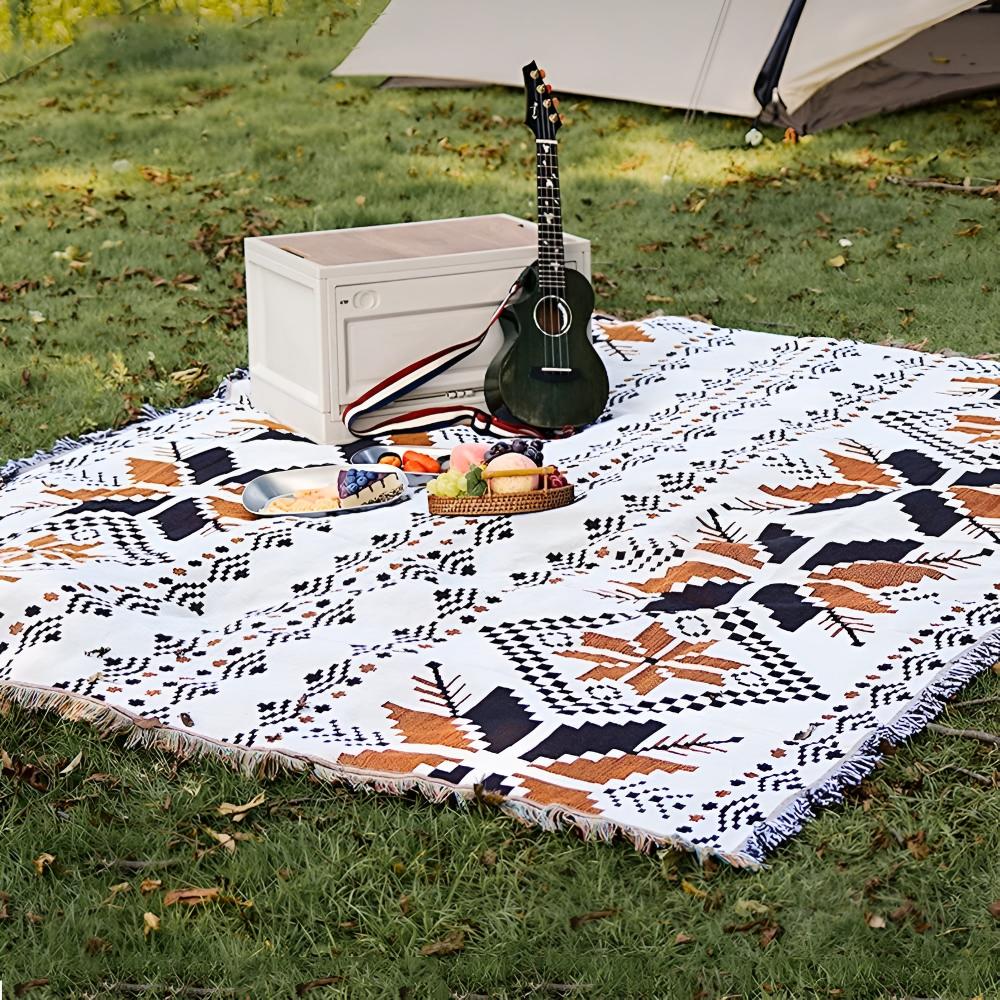 Moroccan Boho Pattern Picnic Mat — product close-up