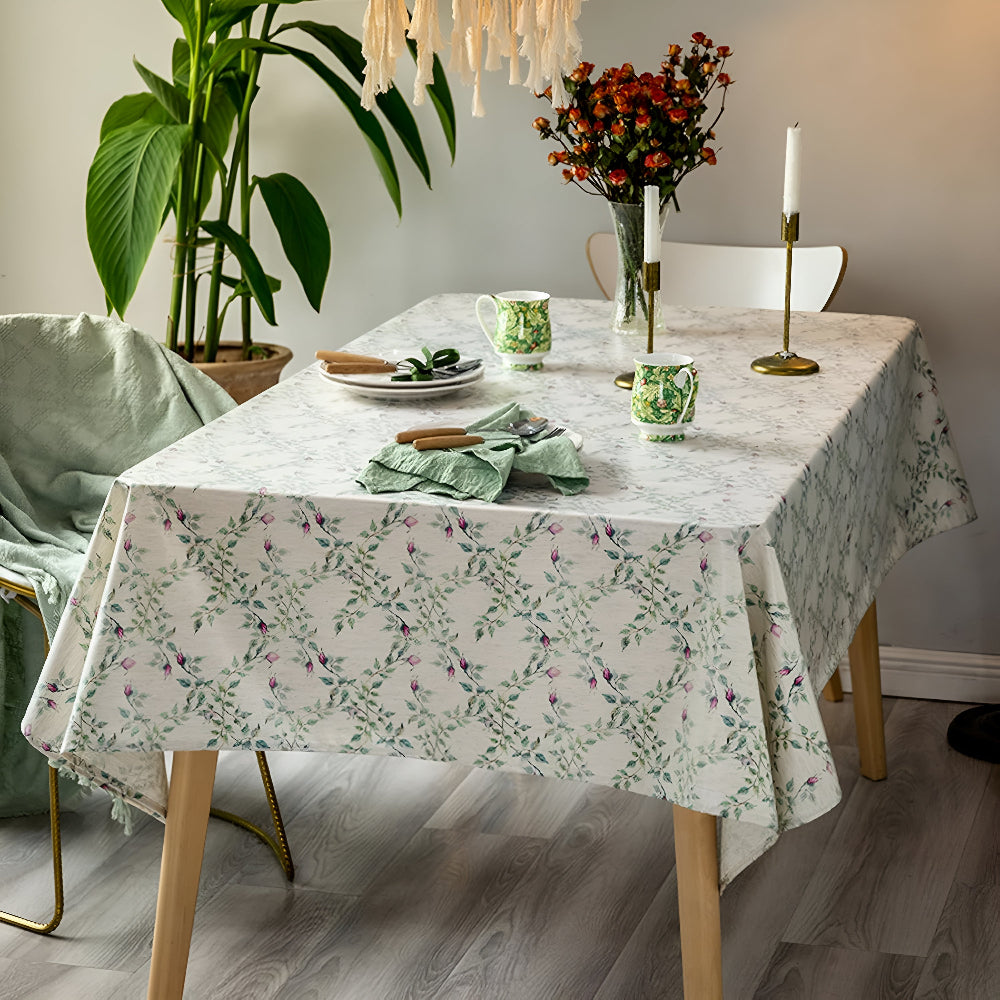 Floral Whisper Table Cloth — product detail view