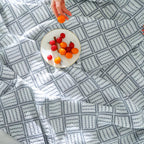 Plaid Pattern Cotton Blanket — product feature detail