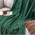 Braid Knitted Cotton Throw — alternate angle view