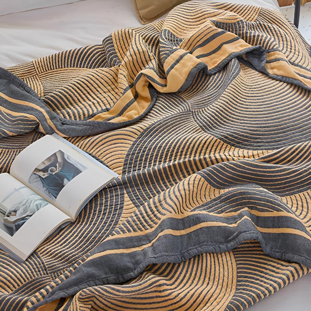 Muslin Reversible Cotton Blanket — lifestyle shot