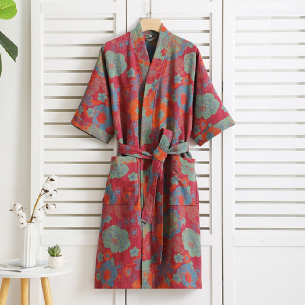 Rosebud Elegance Comfort Bathrobe — alternate angle view
