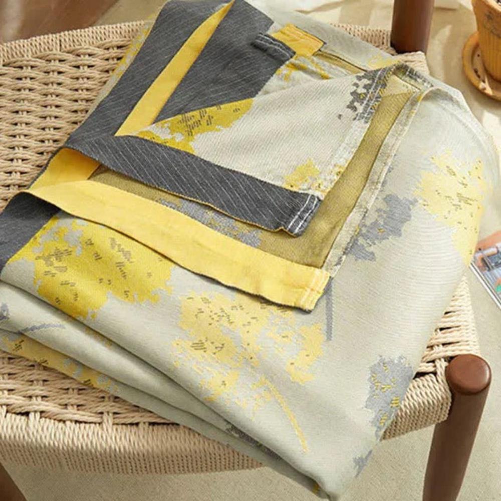 Maple Leaves Bamboo Luxe Cooling Blanket — product in use