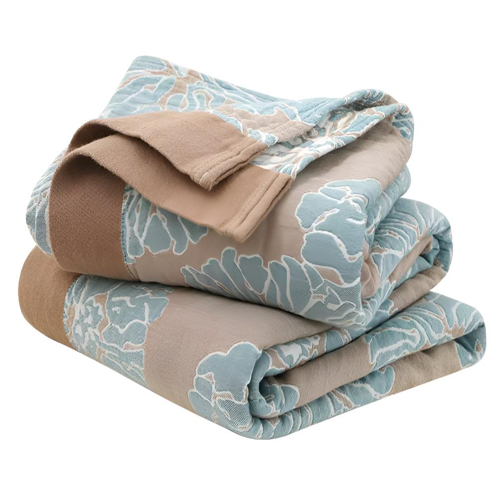 Botanical Bliss Cotton Blanket — lifestyle shot