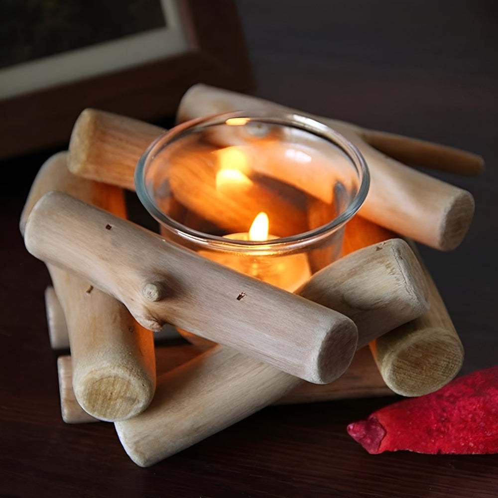 Driftwood Haven Candle Holder — main product photo