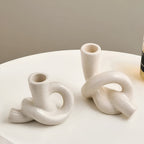 Knot Ceramic Candle Holder — lifestyle shot