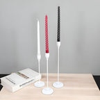 Sleek Metallic Candle Holders | 3 Pcs Set — product in use