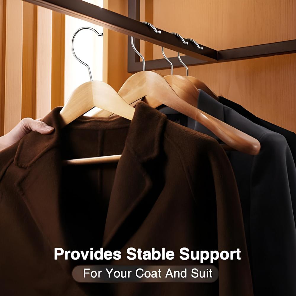 Suit & Style 360 Wooden Hanger — product feature detail