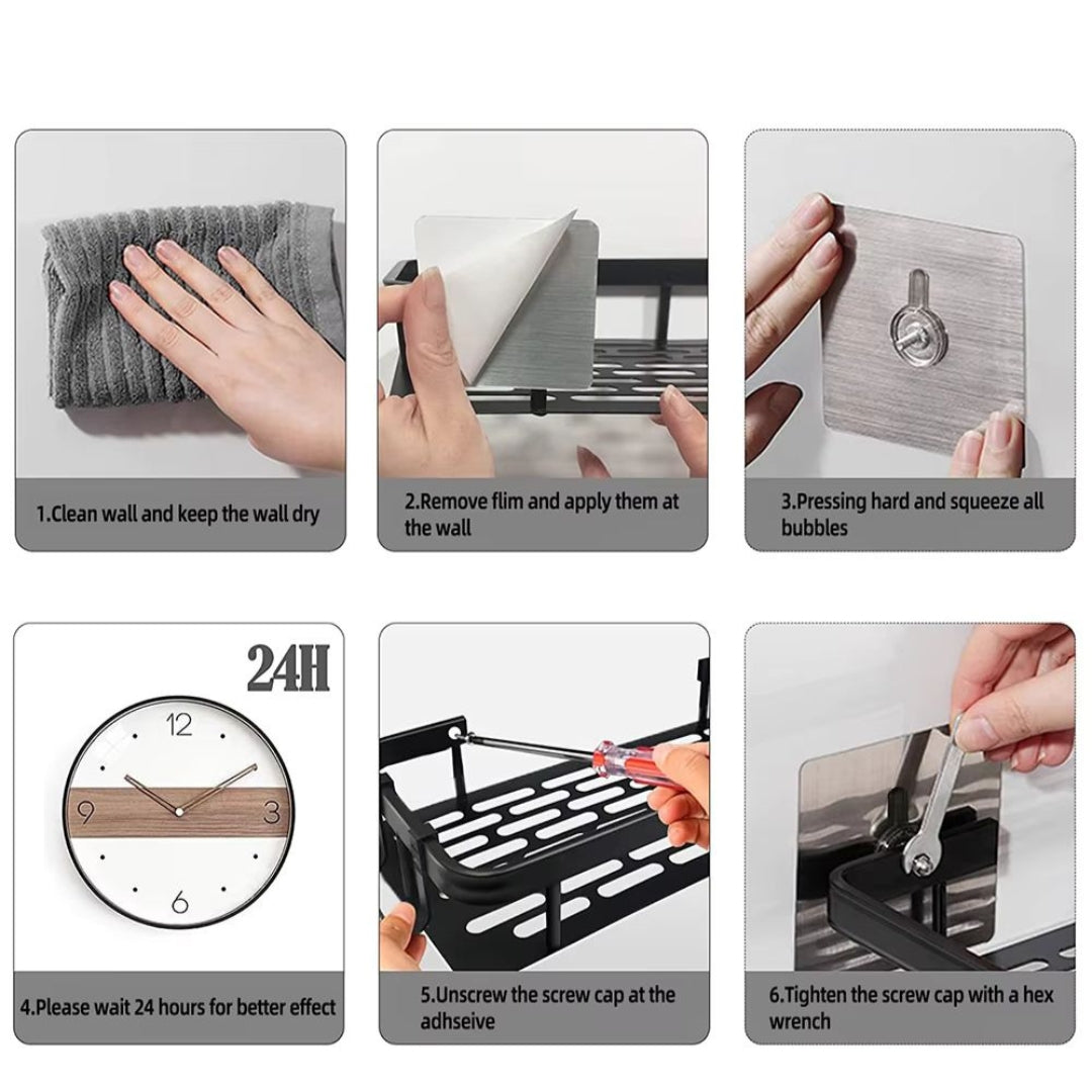 Aluma Curve Shower Caddy — lifestyle shot