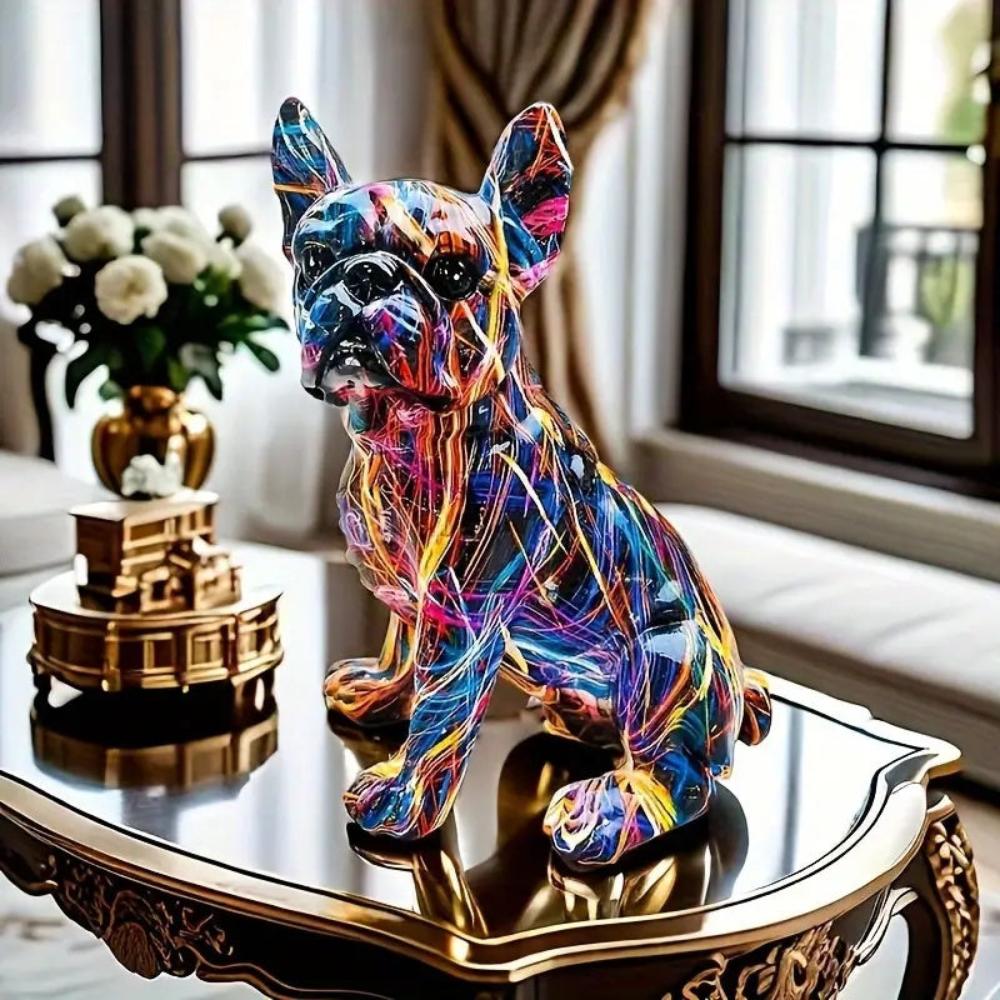 Artistic Bulldog Graffiti Figurine — product detail view
