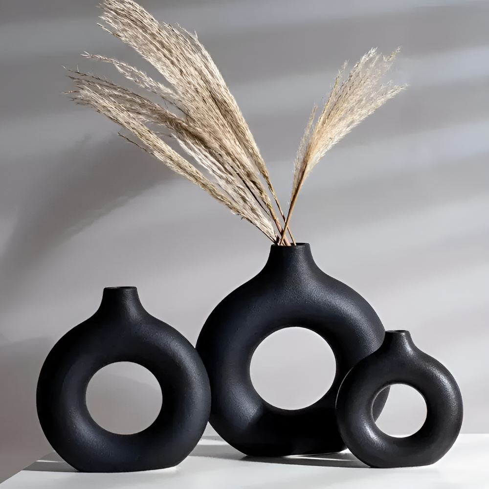 Hollow Grace Ceramic Vase — product close-up