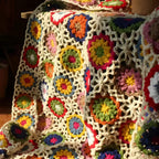 Blooming Crochet Flower Blanket — product detail view
