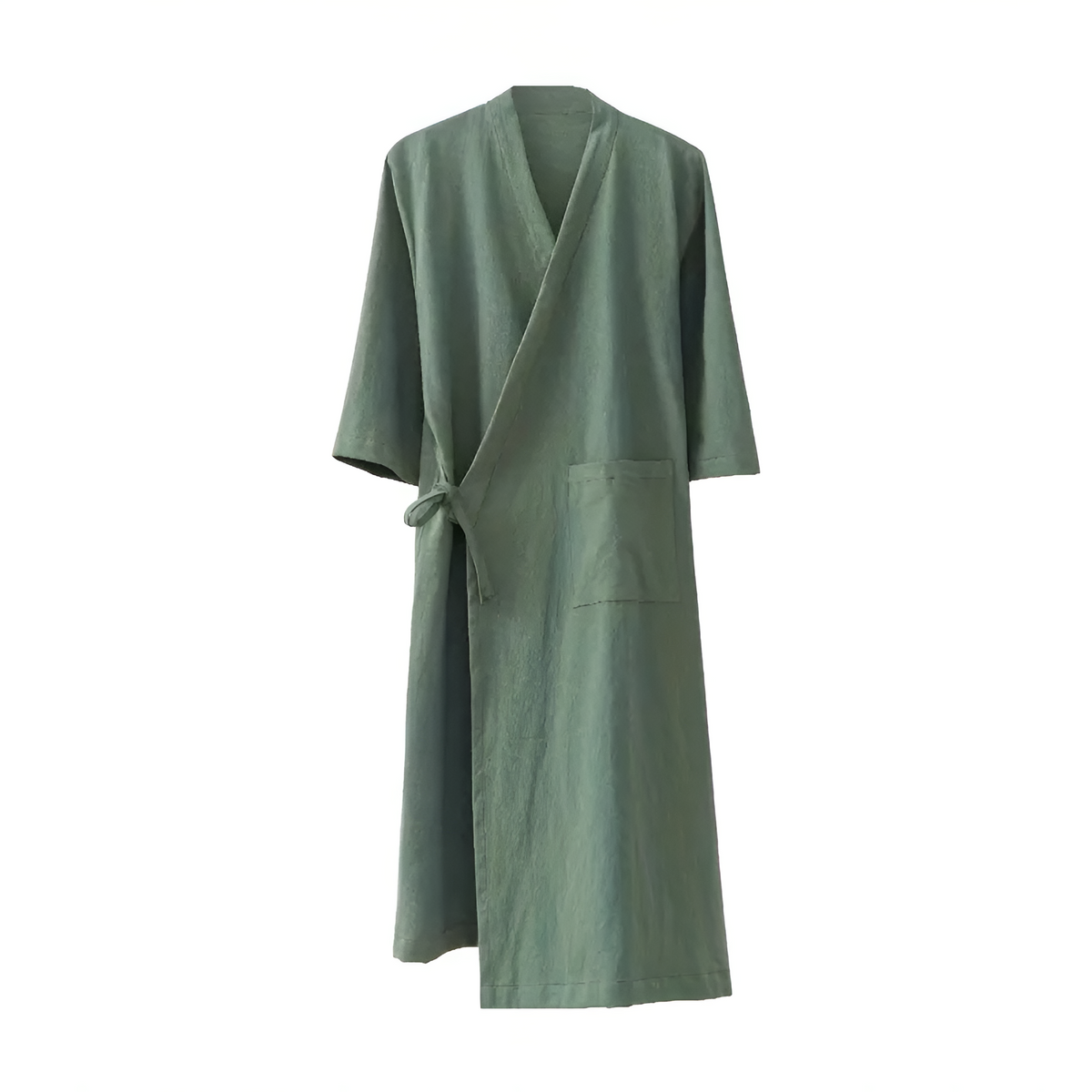 Minimalist Unisex Kimono Bath Robe — product detail view