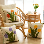 Blooming Tulip Cushion Cover — product detail view