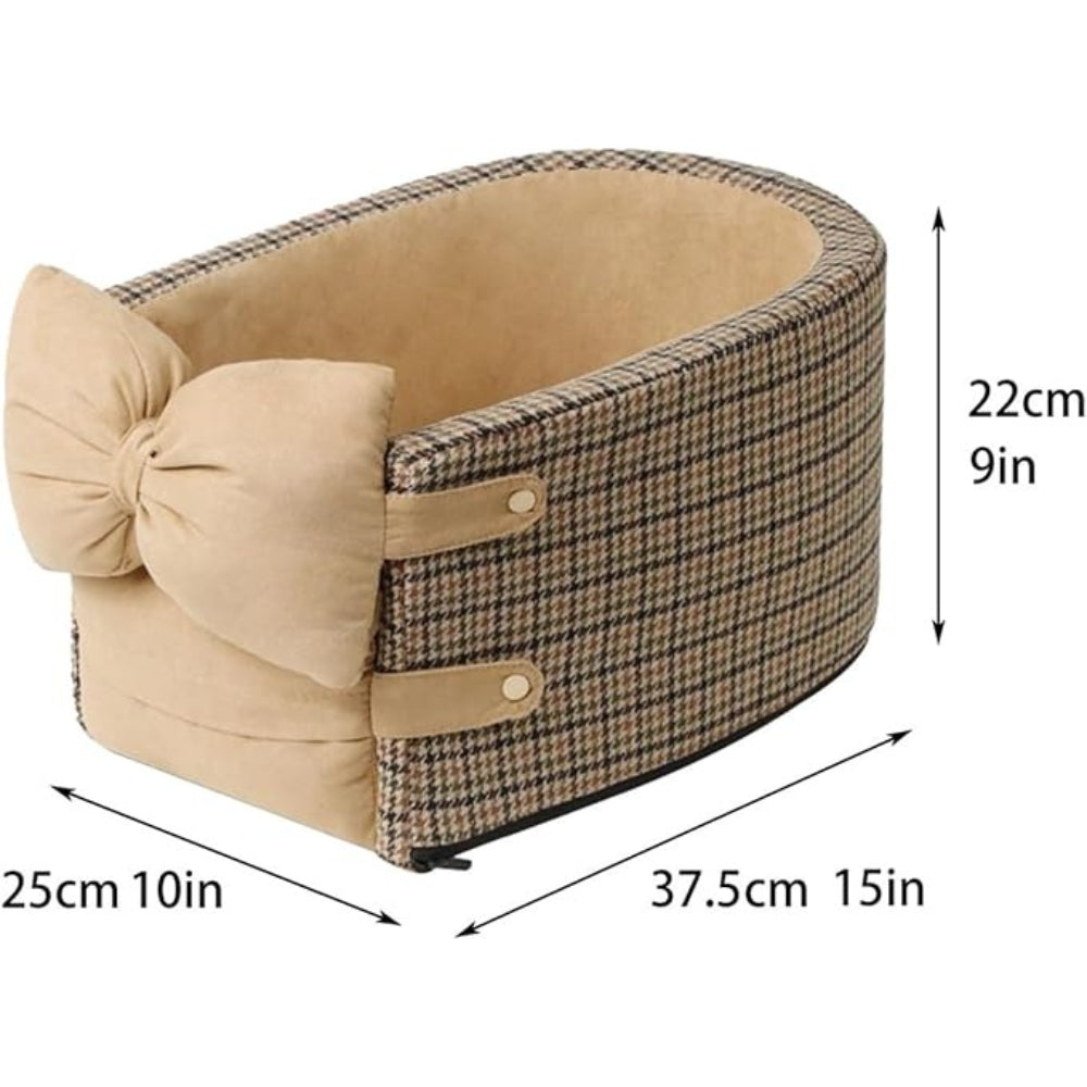 Houndstooth Travel Pet Car Seat — product feature detail