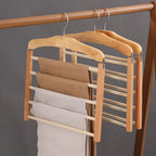 Elegant Wood Multi-Tier Hanger — product in use