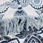 Paisley Dream Cotton Tassel Blanket — product close-up