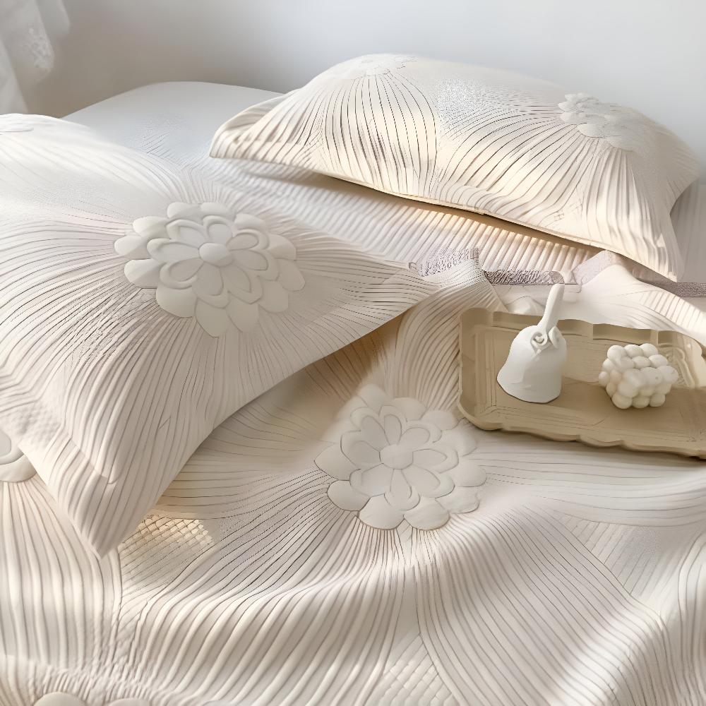 Floral Pattern Cotton Coverlet — additional view