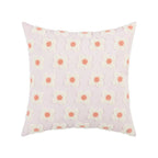 Lustrous Floral Embroidered Cushion Cover — material texture close-up
