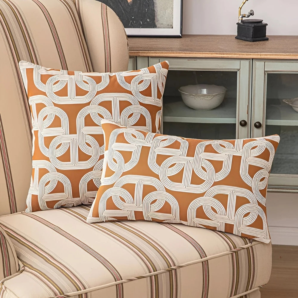 Modern Interlock Pattern Cushion Cover — main product photo