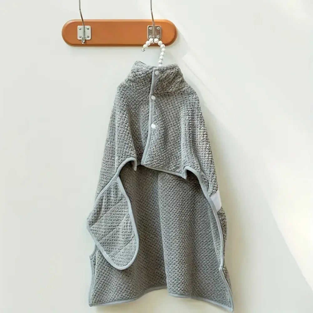 Gentle Touch Dog Drying Towel Robe — product feature detail