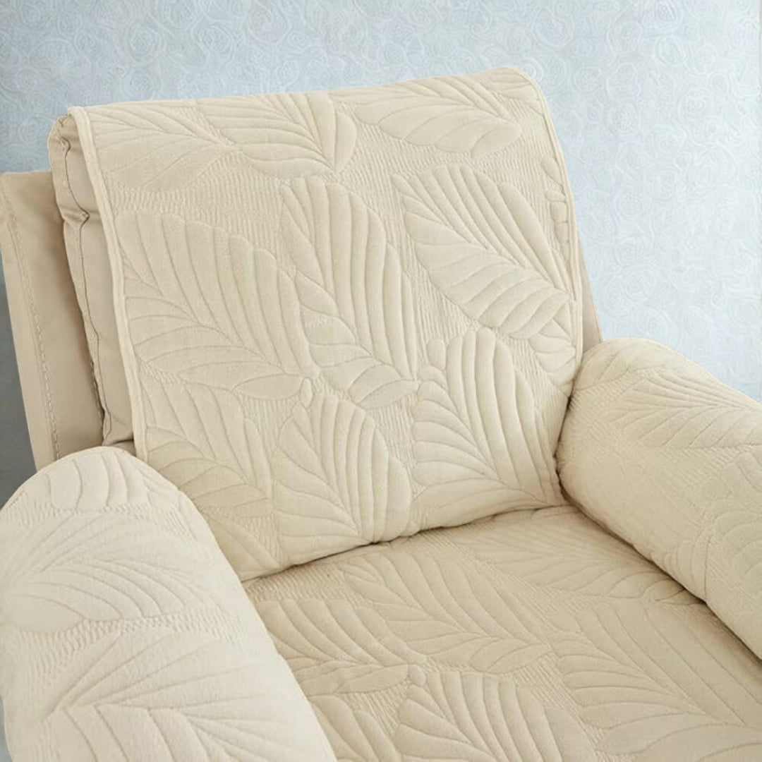 Verdant Leaf Pattern Recliner Cover — additional view