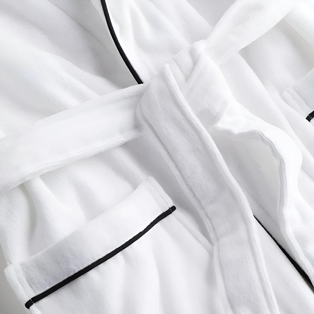 Summer Cotton Half Sleeves Bathrobe — product in use