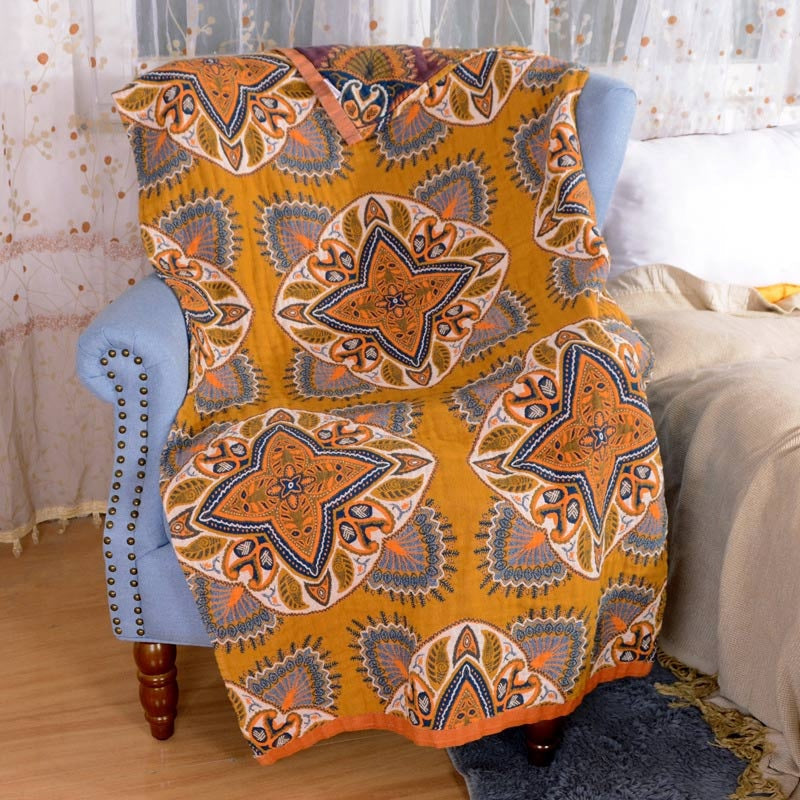 Diamond Blossom Reversible Bath Towel — product detail view